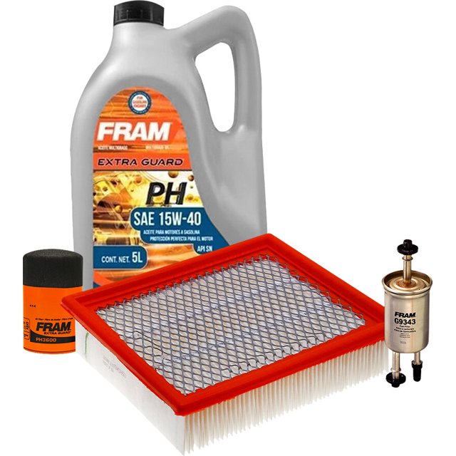 Kit De Aceite Mineral 15W40 Compatible con Kit De Afinación Sin Bujías Mazda B3000 V6 3.0L del 2007 al 2008