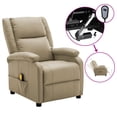 thumbnail image 1 of vidaXL Chaise de Massage Électrique Cappuccino Similicuir, 1 of 5