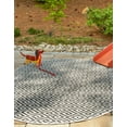 thumbnail image 7 of Jill Zarin Outdoor Collection Area Rug - Costa Rica (5' 3" x 8' Oval Charcoal Gray/Ivory), 7 of 7