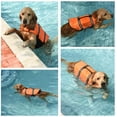 thumbnail image 2 of Dog Life Jacket with Reflective Stripes, Adjustable Dog Lifesaver Pet Life Preserver with High Buoyancy Swimsuit for Small Medium and Large Dogs(M), 2 of 6