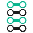 thumbnail image 1 of 4x Scuba Dive Snorkeling Silicone Snorkel Keeper Clip Retainer - Negro y Negro y verde Cola Máscara de snorkel portero, 1 of 6
