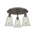 thumbnail image 4 of Innovations Lighting  Hanover - 3 Light 18" Flush Mount Antique Brass/Fishnet, 4 of 5