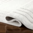 thumbnail image 5 of TOWN & COUNTRY EVERYDAY Cloud Shag Plush Border Area Rug with High-Low Pile, Ivory, 7'10"x10'2", 5 of 9