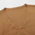 thumbnail image 7 of DondPO Sweaters for Women Long Sleeve Shirts Women's Solid Color Pullover V Neck Sweater Stripe Knit Fashion Poncho Cape V Neck Loose Sweater Sweater Womens Tops Cute Tops Khaki S, 7 of 7