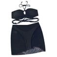 thumbnail image 4 of LYXSSBYX Swimsuits for Women Clearance Ladies Cross Sling High Waist Shorts Costume 3-Piece Swimsuit Split, 4 of 4