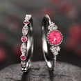thumbnail image 3 of Daolelai Women's Fashion Diamond Ring Couple Jewelry One Pair Size 9, 3 of 3