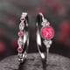 thumbnail image 3 of Fiudx Anillos de Diamantes, Conjunto de Cobre Artesanal para Pareja, Joyería de Moda, Anillos de Boda de Diseño Duradero, Ideal para Regalo de Aniversario, Talla 6, Ajuste Perfecto, Empaque Seguro de, 3 of 3