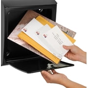 Architectural Mailboxes Sienna Locking Wall Mount Mailbox, Black, Medium