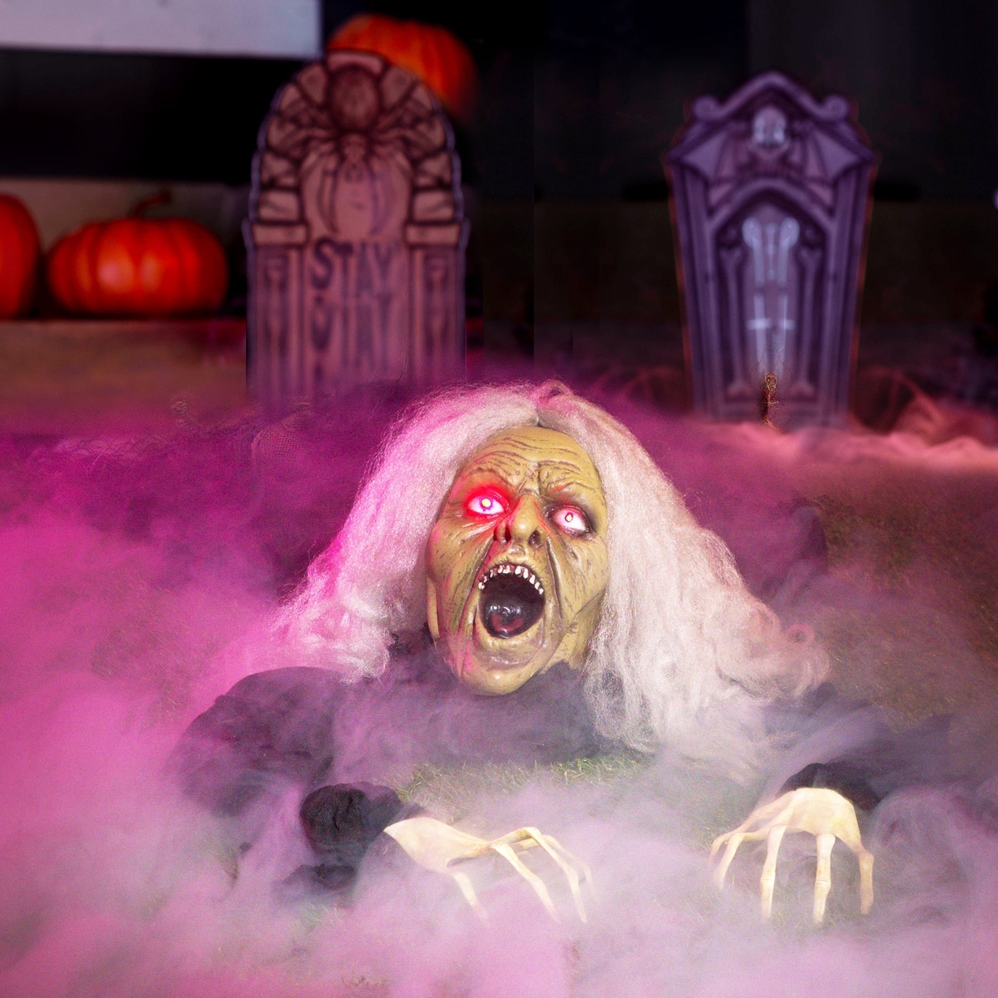 Zombie Prextex PR-6876 En Robe Marine - Décoration Halloween Extérieur