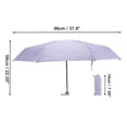 thumbnail image 4 of Unique Bargains 1 Pcs Compact Umbrella Thickened Black Vinyl Lavender Purple, 4 of 6
