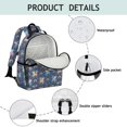 thumbnail image 4 of Unicorn and Wing Blue Pattern Backpack for School, Cute School Bag with Adjustable Shoulder Straps and Padded Back, 15.25"x11.5"x5.25", 4 of 5