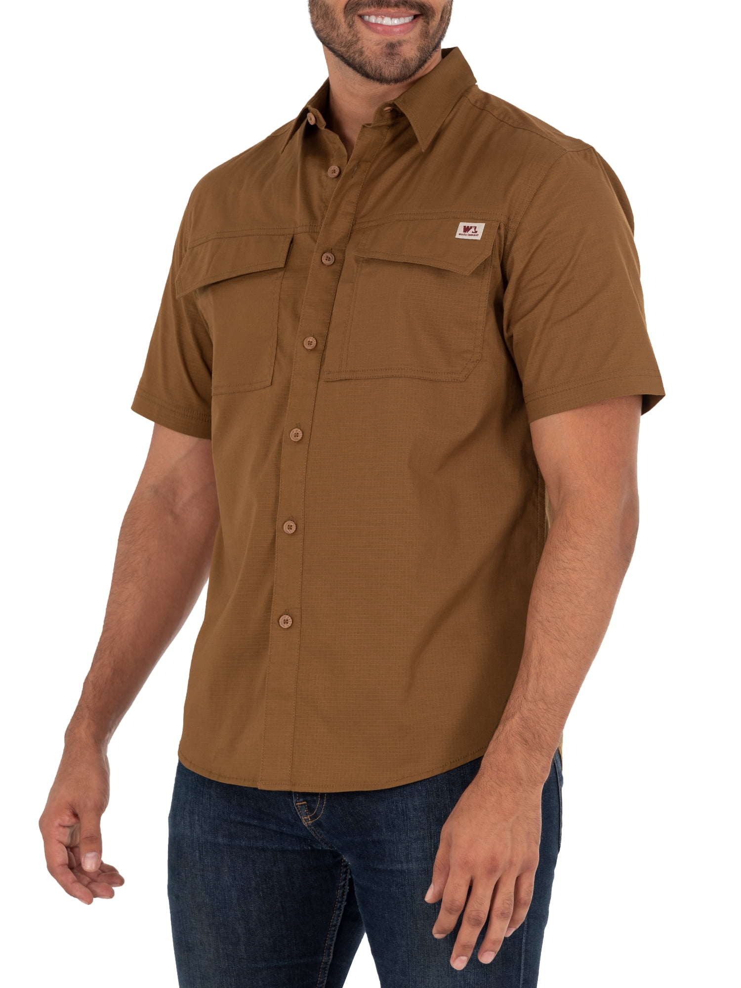 Wells Lamont Men's Short Sleeve Work Shirt, Cotton Spandex