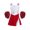 Red, variant on Girls Dance Outfit Sleeveless Sequins Dress with Shorts Pompoms Cheerleading Performance Set Rose 10