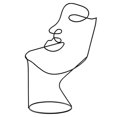 thumbnail image 1 of Modern Decorative Figure Metal Face Art Black Decorative Statue Abstract Decoration for Home, 1 of 5