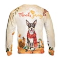 thumbnail image 2 of Happy Thanksgiving Rat Terrier with Turkey Pumpkins Autumn Vibes All Over Print 3D Sweatshirt Unisex Merch Ratty Dog Lover - 12018, 2 of 6