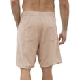 thumbnail image 4 of RMGVDSD Mens Straight-Fit Shorts Male Summer Casual Shorts Solid Color Short Pants Button Short Trousers Pocket Fashion Shorts Vintage Stylish Slacks, 4 of 6