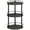 Black, variant on Lazy Susan Organizer, Rotating Spice Rack, 2 Tier Spice Turntable Organizer, Industrial Turntable Spice Holder, for Kitchen Countertop and Cabinet, Compact and Versatile, Rustic Brown