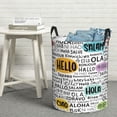 thumbnail image 5 of Goofa Hello Printed Circular Hamper,Laundry Basket with Handles,Storage Baskets Foldable,Large Capacity Laundry Hamper-, 5 of 8