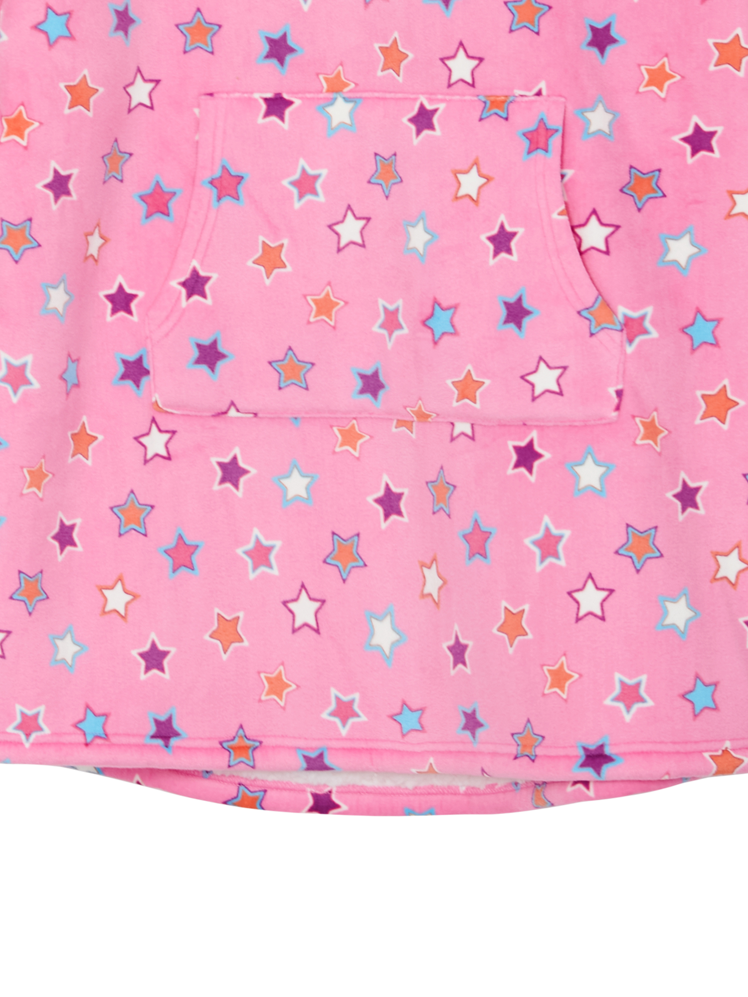 Planet Gold Girls Printed Cozy Sleep Hoodie, One Size