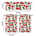 thumbnail image 6 of Kitchen Curtains 36 Inch Short - 3 Panel Set Cherry Print, Rod Pocket Window Curtains 100% Polyester, Sweet Fruit Valance for Farmhouse, Cafe, Living Room, Bedroom, Easy Wash, 6 of 6