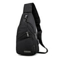 thumbnail image 1 of Sac de Poitrine en Tissu avec Port USB, Tissu Léger et Durable, 6 Poches, Sangle Réglable, pour Randonnée/camping/extérieur, Sans Batterie Externe Incluse, 1 of 6