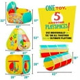 Kiddzery 5 Pc Children's Collapsible Polyester Play Tent and Tunnels