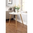 thumbnail image 2 of Pemberly Row Table d'Appoint Triangulaire Moderne en Bois Blanc Piano, 2 of 6