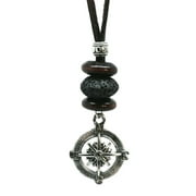 Compass Essential Oil Diffuser Necklace- 18-20" Leather Cord