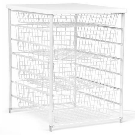 Closetmaid 6201 4 Drawer Basket Kit White Walmart Com