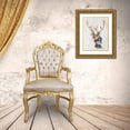 thumbnail image 3 of Talent, Kelley 19x24 Gold Ornate Wood Framed with Double Matting Museum Art Print Titled - Hipster Reindeer, 3 of 4