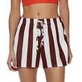 thumbnail image 2 of Striped Shorts for Women 2026 Summer Casual Lightweight Elastic Waist Color Block Beach Shorts Loungewear, 2 of 5