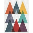 thumbnail image 2 of Mullan, Michael 20x24 White Modern Wood Framed Museum Art Print Titled - Mod Triangle III v2 Retro II, 2 of 4