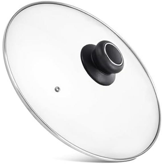 13 Inch Pan Lid Tempered Glass Pot Lid Replacement Pan Cover for 12.5"-13" Cast Iron Skillets, Frying Pans, Pots and Wok, Clear$$Home Decor, Kitchen, & Other