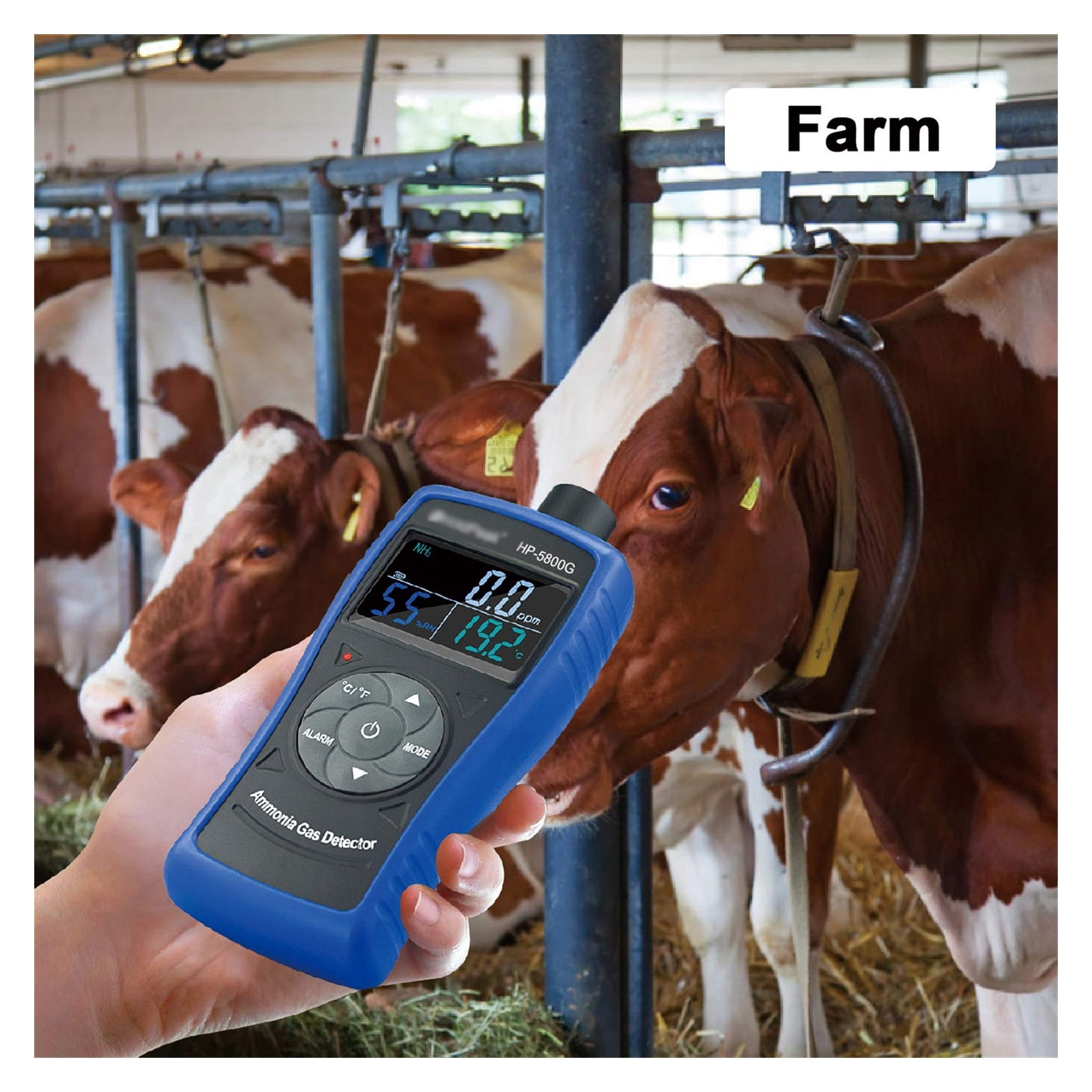 Hp-5800G Ammonia Gas Detector Tester Monitor,Particle Detector Professional Meter For Industry,Home,Factory,Air Purifier Quality