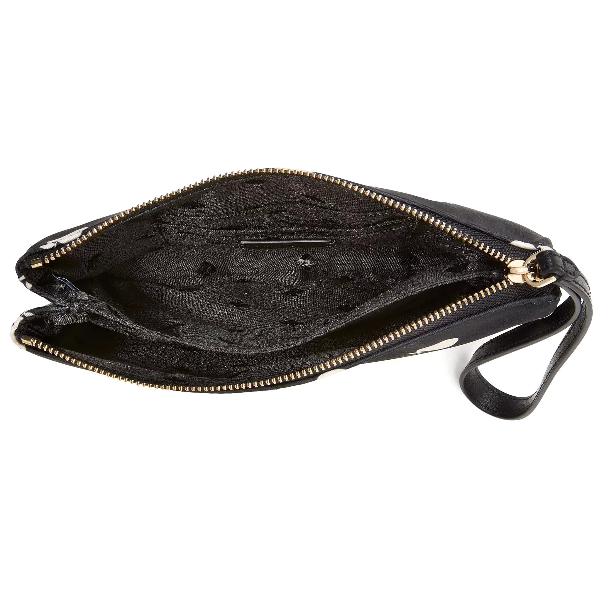 Kate Spade New York Adult Nylon Apples Mini Wristlet Pouch, Black, 1-Piece