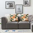 thumbnail image 2 of nygtbtfer  Cartoon Orange Throw Pillow Covers Fresh Oranges Pillow Covers for Home Sofa Bed Couch for Kids Boys Girls Cartoon Citrus Fruit Cushion Covers Fruit Style Pillowcases, Set of 2 White, 2 of 7