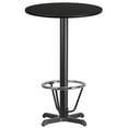 thumbnail image 1 of Flash Furniture 24" Table Haute en Stratifié Ronde en Noir, 1 of 2