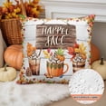 thumbnail image 2 of Outdoor Pillow Covers Waterproof Pillow Cases Protector HAPPY FALL on Wood Board Pillowcase Pack of 2 Fall Maple Leaf Mushroom Throw Cushion Case for Pation Furniture,Couch,Living Room Sofa, 18x18 in, 2 of 9
