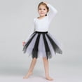 thumbnail image 2 of FAOWME Baby Girls Soft Fluffy Tutu Skirt Toddler Solid Color Party Carnival Girl Mesh Tutu Princess Skirt Grey 6-10 Years, 2 of 4