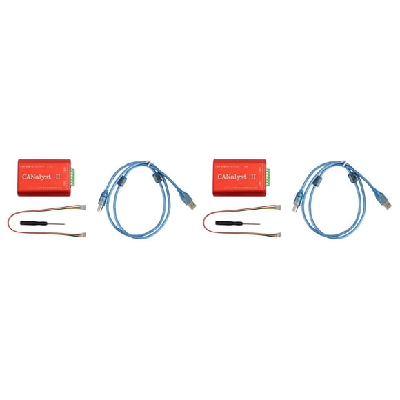 2X CAN Analyzer CANalyst-II USB to CAN Analyzer CAN-Bus Converter Adapter Compatible with ZLG USB to CAN,2 x CAN analyzer,red