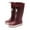 Red, variant on HAOTAGS Women Rain Boots,Closed Toe Lace-Ups Waterproof Tall Shaft Boots Red