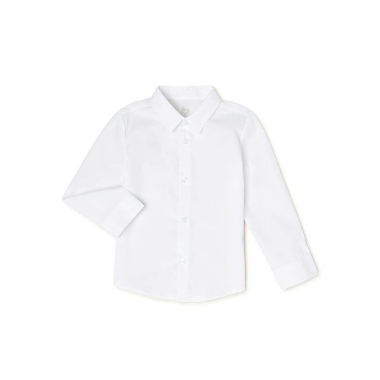 5t white button down shirt