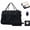 Black, variant on WANDF For Spirit Airlines Travel Bag With Shoe Compartment,Underseat Carry On Bag Weekender Bag with Toiletry Bag,Personal Item Bag 18x14x8 With USB Charging Port,Gym Bag With Wet Pocket(Beige Bag)
