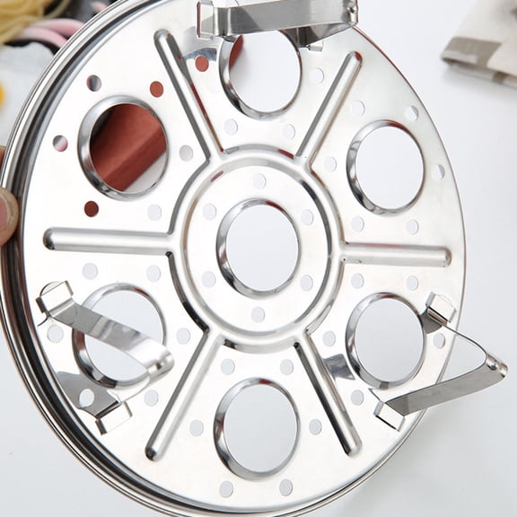 MIPCASE 2Pcs Plated Silver Stainless Steel Steamer Rack for Egg with Detachable Legs and Easy Cleaning