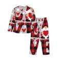 thumbnail image 2 of Goofa Buffalo Plaid Love And Gnome Printed Women’s 2 Piece Pajama Set Super,Pajamas Women's Long Sleeve Sleepwear Soft Button Down Loungewear Pjs Lounge Set Nightwear-Small, 2 of 9