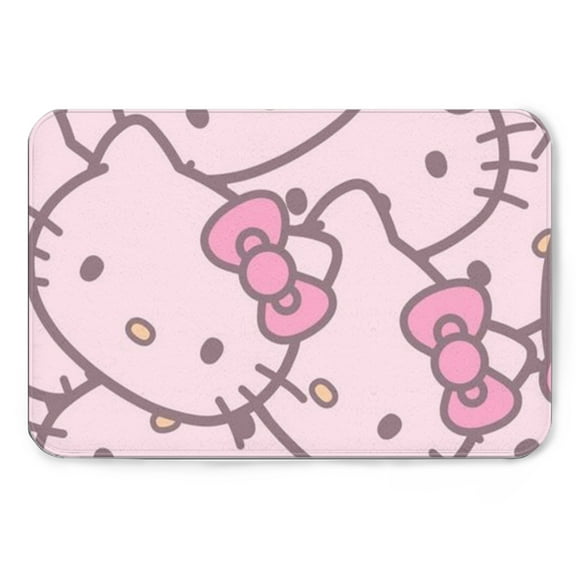 Hello Kitty Funny Welcome Doormat Non-Slip mat Gift mat Personalized Home Decor mats for Indoor Kitchen Entrance Rugs and Mats 16x24 Inch