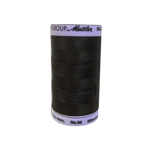 Mettler Silk Finish Cotton #50 547yd Black Peprcrn