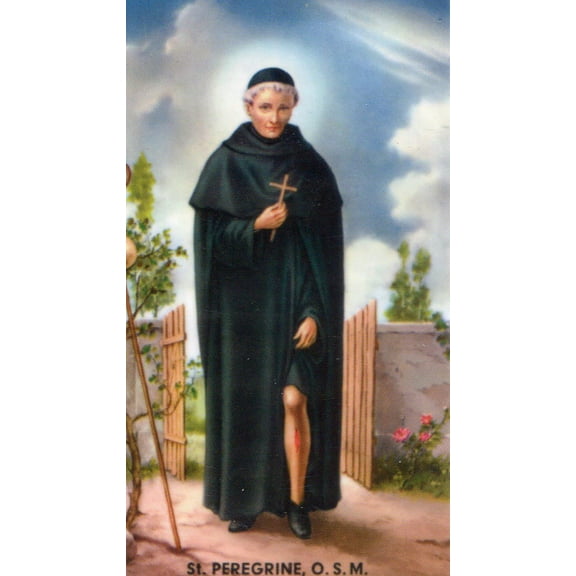 Oracion a San Peregrino N holy card - laminated - Pack of 25