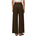 thumbnail image 5 of Palazzo Pants for Women Elastic High Waist Wide Leg Loose Fit Flowy Cotton Linen Pants with Pockets Lounge Trousers, 5 of 9