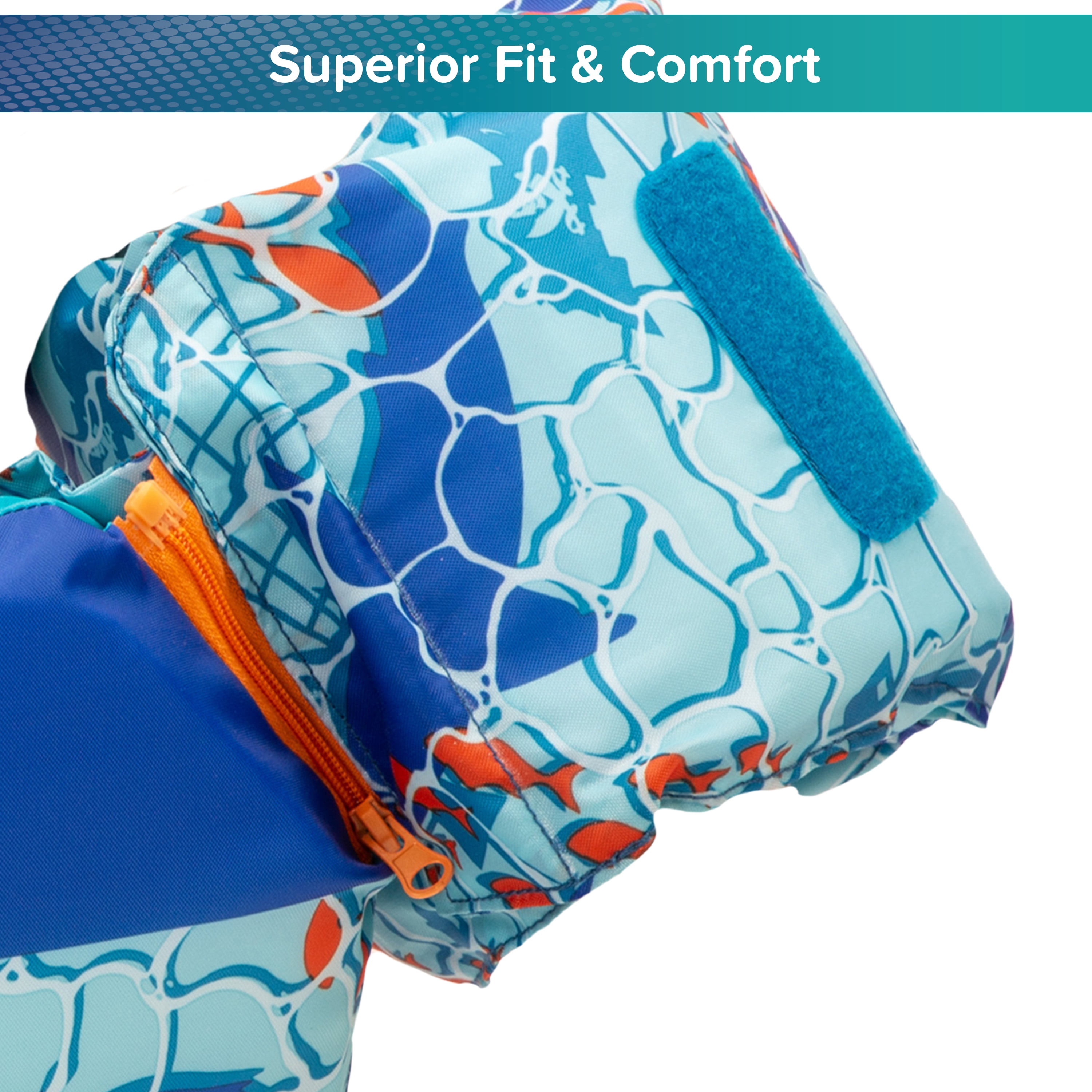 SwimSchool 2-in-1 Swim Training Vest, Blue Shark, Grow With Me Swim Training Vest, Ages 4-6, Unisex
